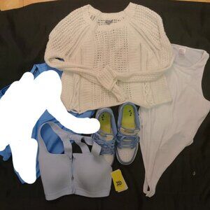 Blue bundle Nike dunks low 2tops 1sports bra